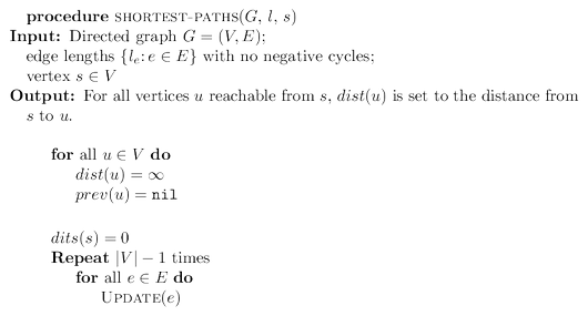 The Bellman-Ford algorithm for single-source shortest paths in general graphs